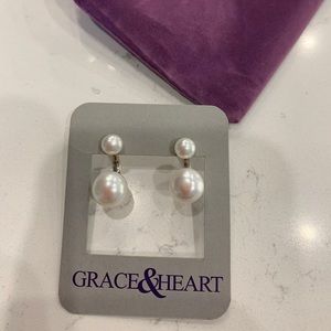 Grace & Heart pearl jacket earrings